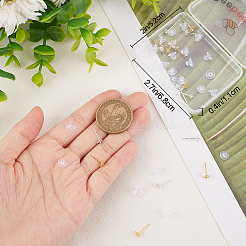 10 пара 2-х цветных сережек-гвоздиков из стерлингового серебра с 925-мя фурнитурами STER-BBC0001-79