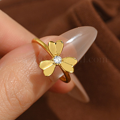 Элегантное серебряное кольцо s925 с цветком из циркония для женских украшений. WN3937-2