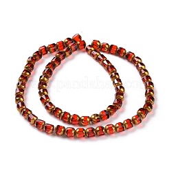 Гальванические прозрачные стеклянные бусины GLAA-P003-C01