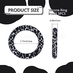 5 шт. кольцо из пищевого экологически чистого силикона фокусные бусины JX893B