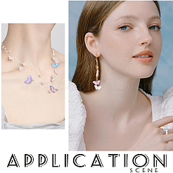 200шт 10 цвета прозрачные окрашенные распылением стеклянные бусины&nbsp;GLAA-PH0001-41