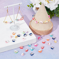 200шт бусины из полимерной глины ручной работы CLAY-SC0001-49