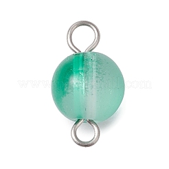 Круглые подвески-соединители из матового стекла&nbsp;PALLOY-JF03279-02
