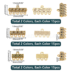90 шт. 6 стиля люстра из цинкового сплава в тибетском стиле FIND-PH0020-40