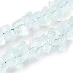Стеклянные бусины с имитацией аквамарина G-I283-F29