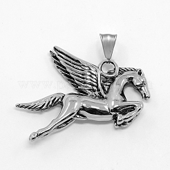 Ретро мужские подвески из нержавеющей стали 304 с большим пегасом&nbsp;STAS-O044-80