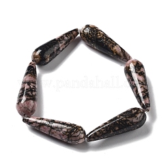 Природные родонит бисер нитей G-P528-H16-01