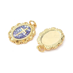 Подвески из латуни и ракушек с покрытием стойки KK-I357-05G