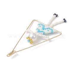 2 шт. подвеска из стеклянного бисера ручной работы в виде девочки&nbsp;PALLOY-MZ00695