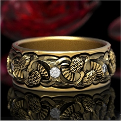 Сплав с хрустальными стразами кольца для пальцев&nbsp;FS-WGD2F4C-04