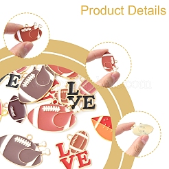 16шт 6 стиля подвески из сплава с эмалью&nbsp;ENAM-FS0002-44