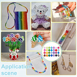 1960шт 28 цвета прозрачные акриловые бусины&nbsp;TACR-PH0001-97