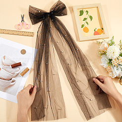 Длинные заколки для волос из полиэстера с бантом и аллигатором OHAR-WH20005-07A