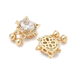 Латунные звенья в виде кошки с бантиком&nbsp;KK-A286-17G-01