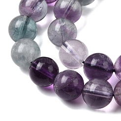 Естественно радуги флюорита круглые бусинки пряди G-P070-31-10mm