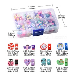 160шт 8 стилей ручной работы из полимерной глины CLAY-YW0001-72