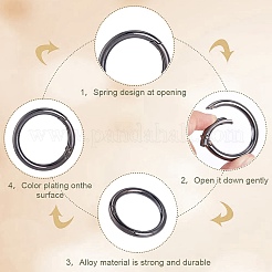 10 шт. Кольца пружинные затворные из сплава FIND-SP0001-38B