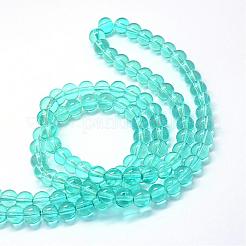 Выпечки окрашенные прозрачные стеклянные нити круглый шарик DGLA-Q022-6mm-27