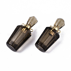 Граненые натуральные дымчатые кварцевые подвески&nbsp;LS-G-T131-14C