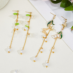 2 пара серег-гвоздиков из нержавеющей стали 304 и стерлингового серебра&nbsp;EJEW-HS00011