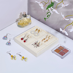 Подставка для сережек из микрофибры с 4 отделением&nbsp;ODIS-WH0050-15A