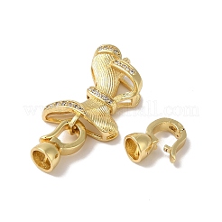 Реечное покрытие латунь микро паве прозрачный кубический цирконий складные застежки&nbsp;KK-A222-11G