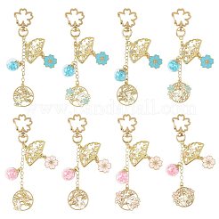 4 шт. подвесных украшений из сплава эмали и стекла&nbsp;HJEW-FS00049