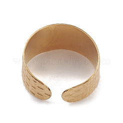 Ионное покрытие(ip) 304 нержавеющая сталь текстурированные открытые манжеты кольца для женщин RJEW-G285-14G