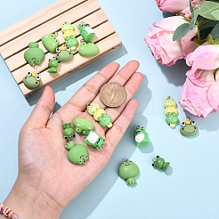 18шт 6 стиля непрозрачные подвески из смолы&nbsp;RESI-YW0004-56