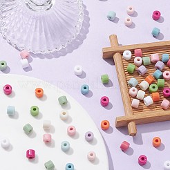 600шт 12 цвета непрозрачные акриловые бусины&nbsp;MACR-CJ0001-66