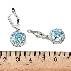 925 стерлингового серебра микро проложить кубического циркония серьги обруча EJEW-B147-01A-03