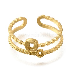 Ионное покрытие (ip) 304 нержавеющая сталь открытые манжетные кольца компоненты RJEW-U017-05G