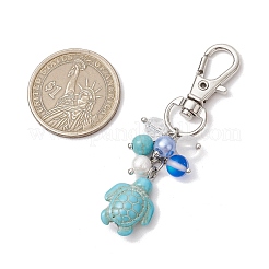 Подвески из искусственной бирюзы в виде морской черепахи&nbsp;HJEW-JM03009-03