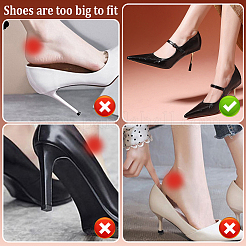 2 пара двухцветных женских регулируемых съемных ремешков из искусственной кожи для обуви на высоком каблуке&nbsp;AJEW-CL0002-06B