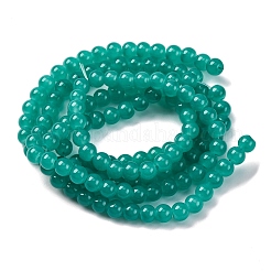 Выпечки окрашены имитация нефрита стекловолокна круглый шарик DGLA-XCP0001-22