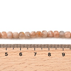 Натуральный Sunstone бисер пряди G-RM2025-C30-C