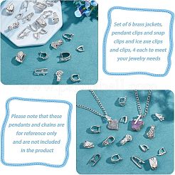 24шт. набор из 6-х латунных зажимных скоб KK-FH0002-02