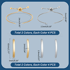 Набор для изготовления браслета-слайдера из прямоугольной заготовки для штамповки своими руками DIY-UN0005-56