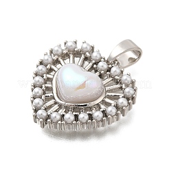 Сердце стойки обшивки латунные подвески KK-I716-19P