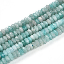 Природных амазонит бисер нитей G-T141-36