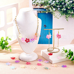 130 шт. 13-цветные прозрачные стеклянные бусины-спрей&nbsp;GLAA-TA0003-22