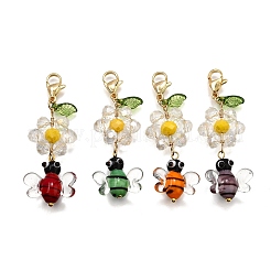 Подвесные украшения в виде пчел ручной работы&nbsp;HJEW-TA00348
