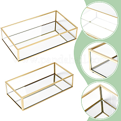 2 шт. 2-х стилевых подносов из алюминиевого сплава для ювелирных изделий&nbsp;ODIS-WR0001-11