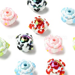 10шт 5 цвета непрозрачные акриловые бусины&nbsp;SACR-FS0001-48