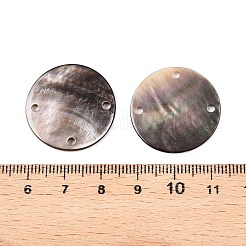 Натуральные черные губные раковины плоские круглые люстры компоненты соединения SSHEL-T017-08