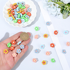 60 шт. 6-х цветные пуговицы с тремя отверстиями на пластиковой ножке&nbsp;BUTT-CY0001-26A