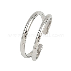 Регулируемые открытые манжеты из нержавеющей стали 304 для женщин RJEW-K301-05P