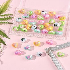 40 шт. акриловые бусины с УФ-покрытием PACR-FS0001-08