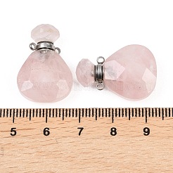 Подвески для духов из розового кварца в форме капли&nbsp;G-H241-02B-P