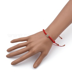 Регулируемые нейлоновые шнур плетеный браслеты из бисера BJEW-JB05396-02